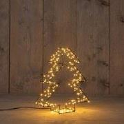 B.O.T. Metal 26 cmx6 cm 3D Tree Black With 200Led Classic