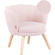 HALBY - Kinderfauteuil - Pastelroze - Bouclé
