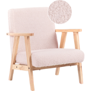 LINDE - Kinderfauteuil - Pastelroze - Bouclé