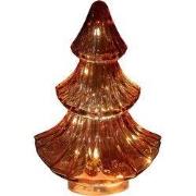 Boompje glas LED 15,5x9,5 cm bordeaux