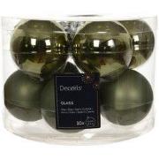 Kerstbal glas d6 cm rosemarijn 10st