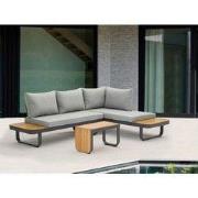 SenS-Line Samos multifunctionele loungeset - Grey - Aluminium en acaci...