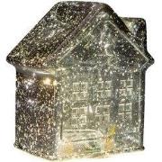 Huisje glas LED 12,5x7,5 antraciet