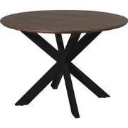 Starfurn Eettafel Madison Brown | 110 cm | Poot Black