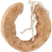 J-Line - Figuur Koppel Klimmen Mango Hout/aluminium Naturel/wit - 29.5...