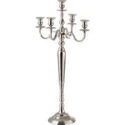 J-Line - Kandelaar 5-arm Klassiek Aluminium Zilver Large - 47x47x98cm