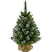 Pittsburgh x-mas tree with burlap green frosted TIPS 127 - h90xd56cm
