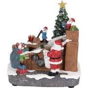 Clayre & Eef Kerstdecoratie met LED-verlichting en muziek Kerstman LED...