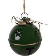 Clayre & Eef Decoratie Bel Ø 31x35 cm Groen Metaal
