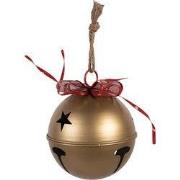 Clayre & Eef Decoratie Bel Ø 24x30 cm Goudkleurig Metaal