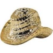 Candle Holder - Cowboy Hat-Ceramic- Gold - 13,5x11x7 cm