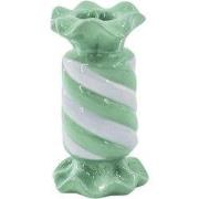 Candle Holder- Toffee Candy - Ceramic-Mint/ Lilac- 7,5x7,5x13 cm