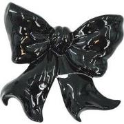 Vase- Wall Vase Bow- Ceramic- Black- 19x18,5x5,5 cm