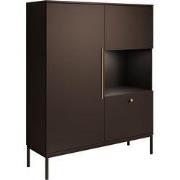 Meubella - Vitrinekast Lagos - Zwart - 120 cm