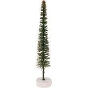 Clayre & Eef Kerstdecoratie Beeld Kerstboom Ø 5x25 cm Groen Hout
