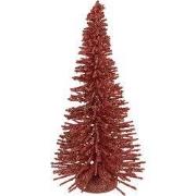 Clayre & Eef Kerstdecoratie Beeld Kerstboom Ø 17x30 cm Roze Hout