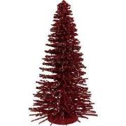 Clayre & Eef Kerstdecoratie Beeld Kerstboom Ø 17x30 cm Rood Hout