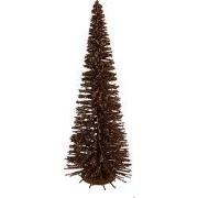 Clayre & Eef Kerstdecoratie Beeld Kerstboom Ø 20x50 cm Bruin Hout