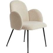 Light&living Eetkamerstoel 62x59x86 cm CHIBA crème+zwart - set van 2