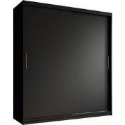 Meubella - Kledingkast Mandalin - Zwart - 180 cm