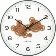 Wandklok Open Gear - Groen - 40.8x40.8x40.8cm