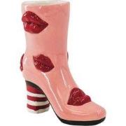 Flower Vase- Boot with Lips Vase- Ceramics- Pink/ Red- 19,5x8,5x23 cm