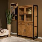 Starfurn - Vitrinekast Boaz - Bruin - 45x115x180 cm