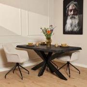 Starfurn - Boomstamtafel Boston - Zwart - 90x160x76 cm