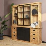 Starfurn - Vitrinekast Nashville - Bruin - 45x200x220 cm