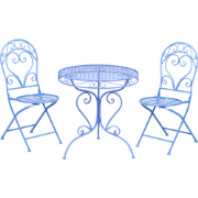 ALBINIA - Bistroset voor 2 - Blauw - Metaal