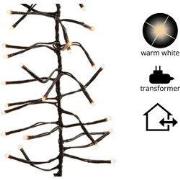 LED clusterverlichting buiten/17m-2040L/zwart/warm wit