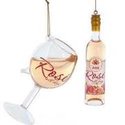 Rose Wine Bottle/Glass 4-4.5 Inch