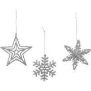 10 stuks! Hanger plastic lintje zilver