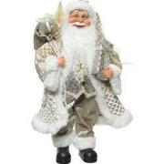 Kerstman pes l20b30h60cm zilver