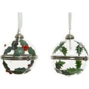 Kerstbal glas cadeau deco d6 cm assorti
