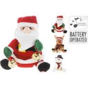 Kerstfiguur pluche 18cm 3ass