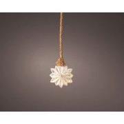 Micro LED ster BO d19h25c zilver/klassiek warm kerstverlichting