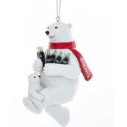 Orn.pvc coca-cola ijsbeer l10cm