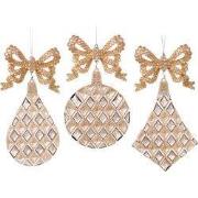 Orn.plc strik roze l12cm