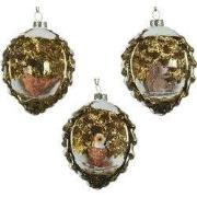 dennenappel glas d5h7 cm bruin kerst