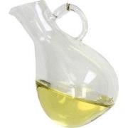 Ornament kerstbal Wijnkaraf Glas Wit 10 cm