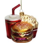Ornament Fast Food Menu Glas Multi 10.7cm