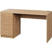 Meubella - Bureau Bergamo - Eiken - 140 cm
