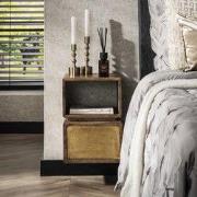 Solano Nachtkastje 1 lade Massief mango zand