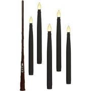 Kaars zwevend h28,5 cm zwart 5st