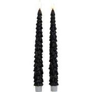 Dinerkaars kerstboom 27 cm zwart