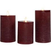 Stompkaars-USB wax d7,5 cm bordeaux set van 3