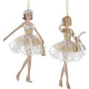 Orn.plc meisje goud l15cm