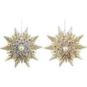 4.3 inch Snowflake Orna X 2. I 5x5x10 cm kerstornament