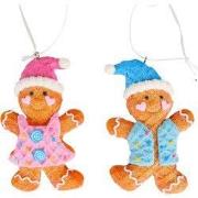 4.125 inch H Dough Gingerbread Orna X 2. I 5x5x10 cm kerstornament